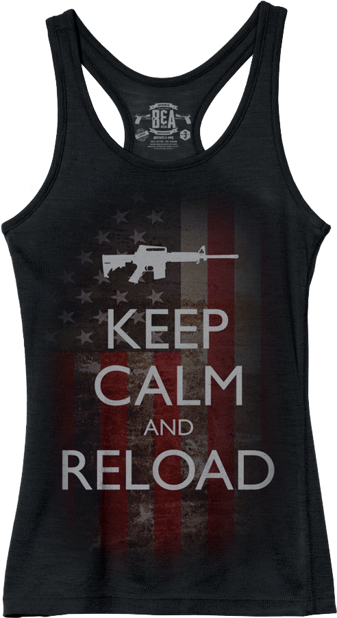 Keep Calmand Reload Tank Top PNG Image