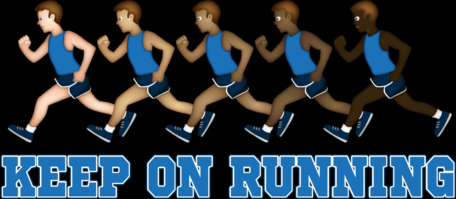 Keep On Running Motivational Banner PNG Image