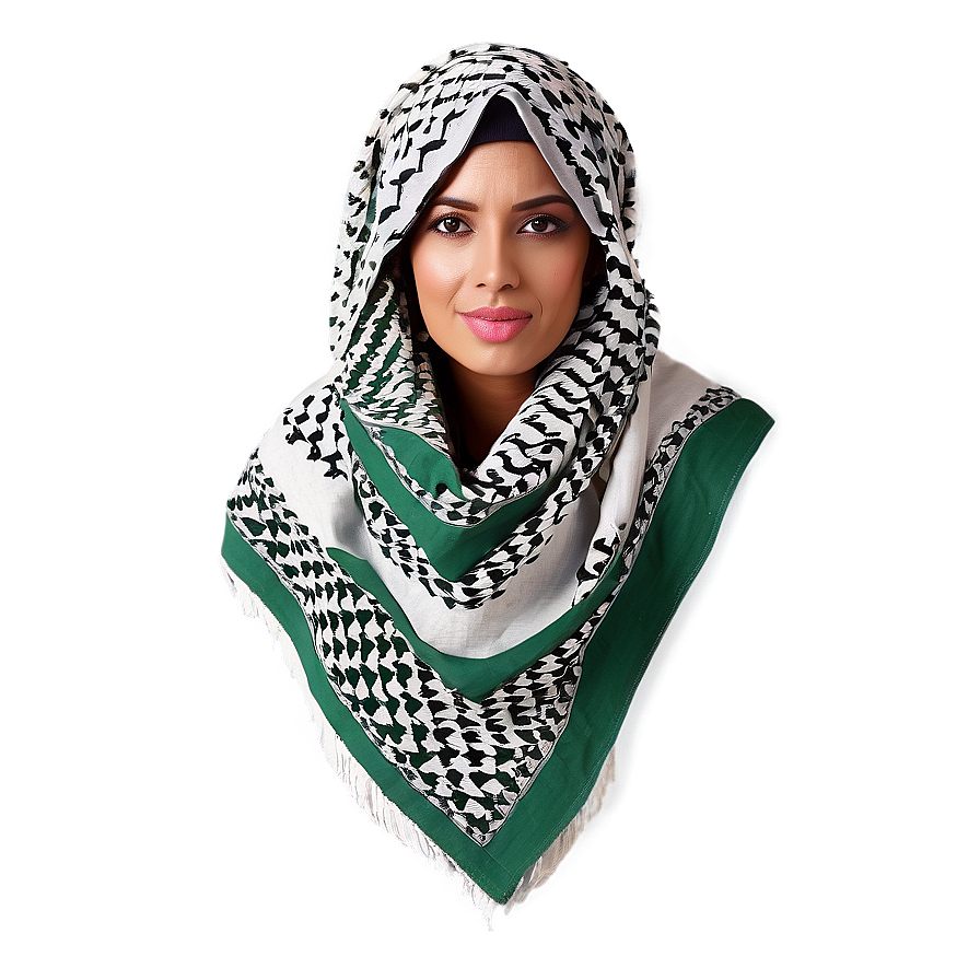 Keffiyeh In Traditional Colors Png Rbq36 PNG Image