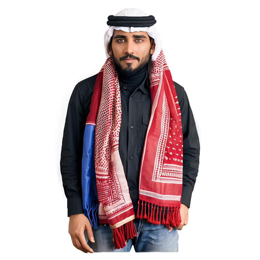 Keffiyeh With Tassels Png Iaq38 PNG Image