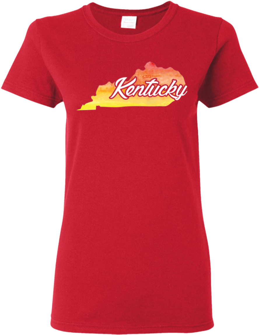 Kentucky Graphic Red T Shirt PNG Image