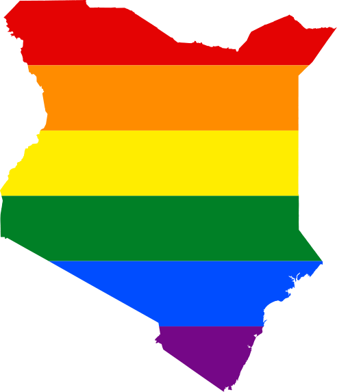 Kenya Map Rainbow Colors PNG Image