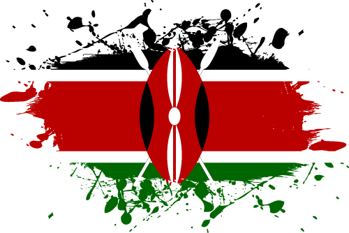 Kenyan Flag Grunge Style PNG Image