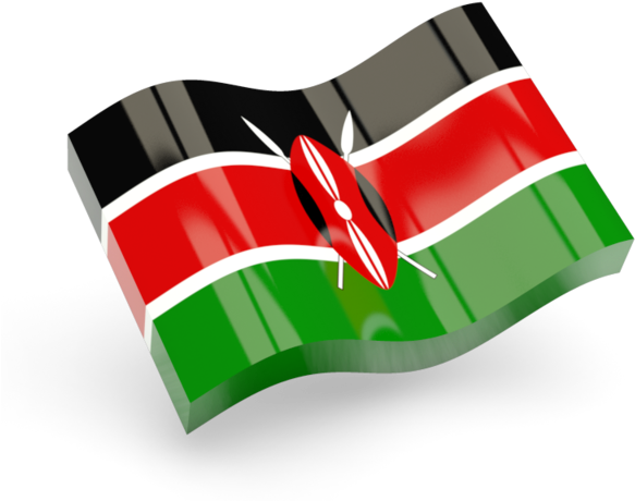 Kenyan Flag Waving PNG Image