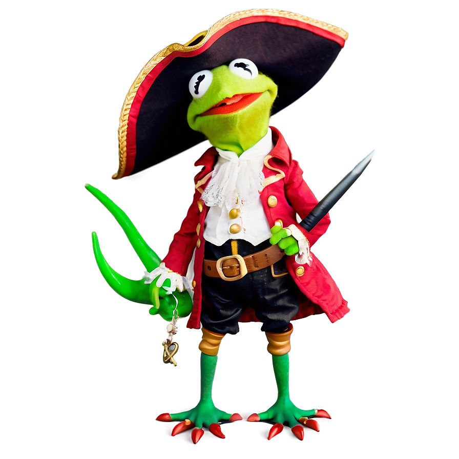 Kermit As A Pirate Png Dig PNG Image