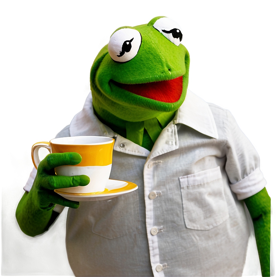 Kermit Drinking Tea Png 05232024 PNG Image