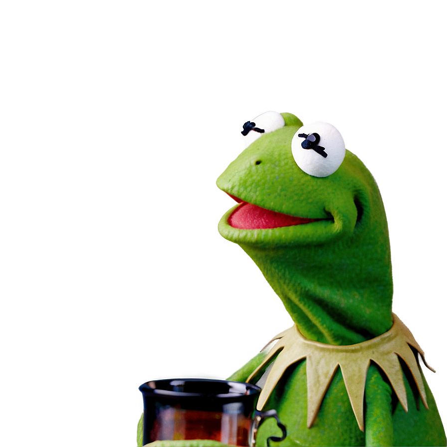 Kermit Drinking Tea Png Dbv PNG Image