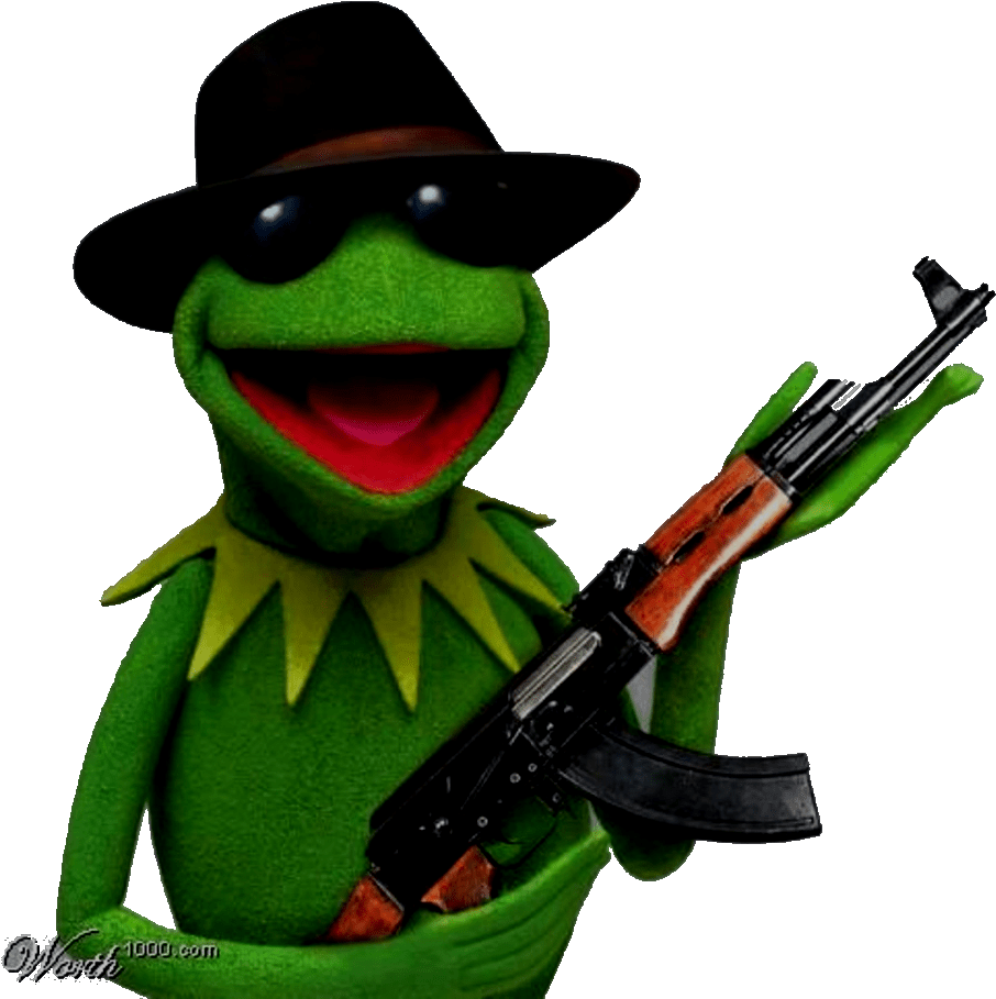 Kermit_ Gangster_ Style PNG Image