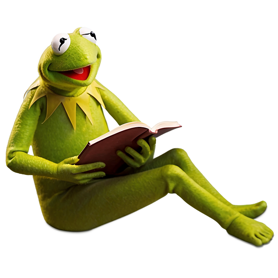 Kermit Reading Book Png 33 PNG Image