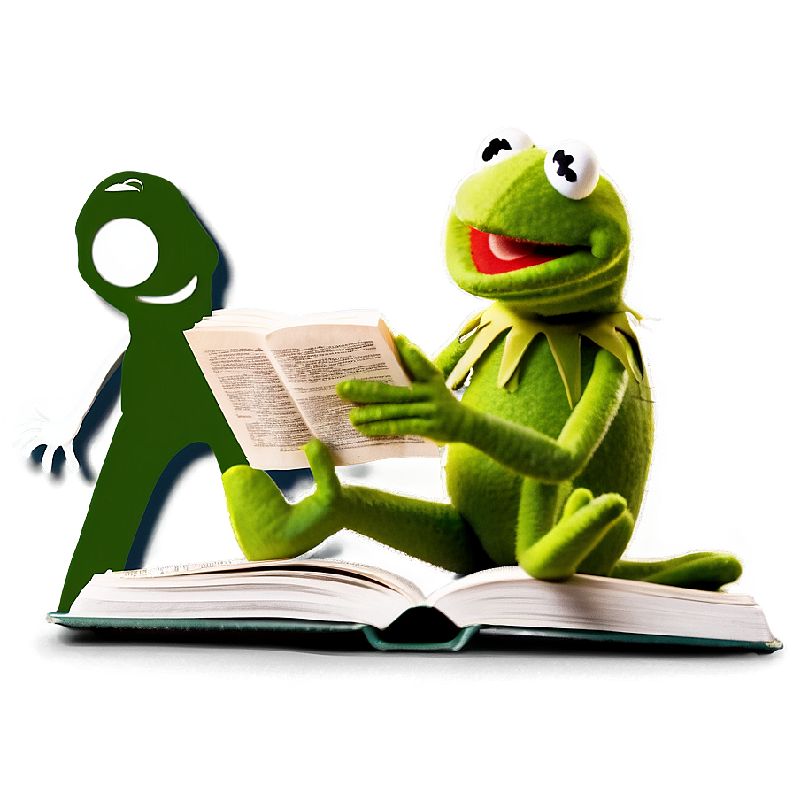 Kermit Reading Book Png Lbl21 PNG Image