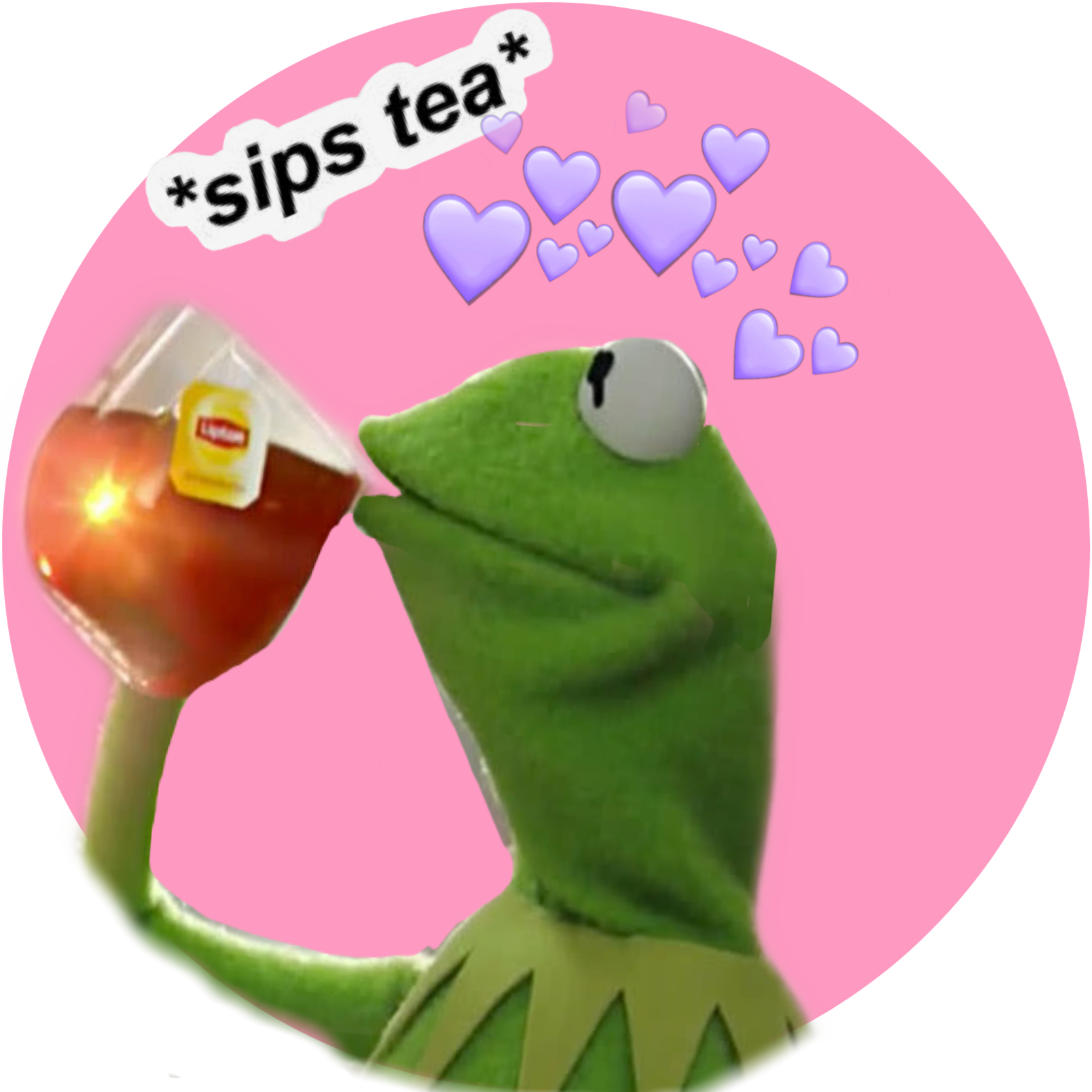 Kermit Sipping Tea Meme PNG Image