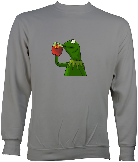 Kermit Tea Sipping Sweatshirt.png PNG Image