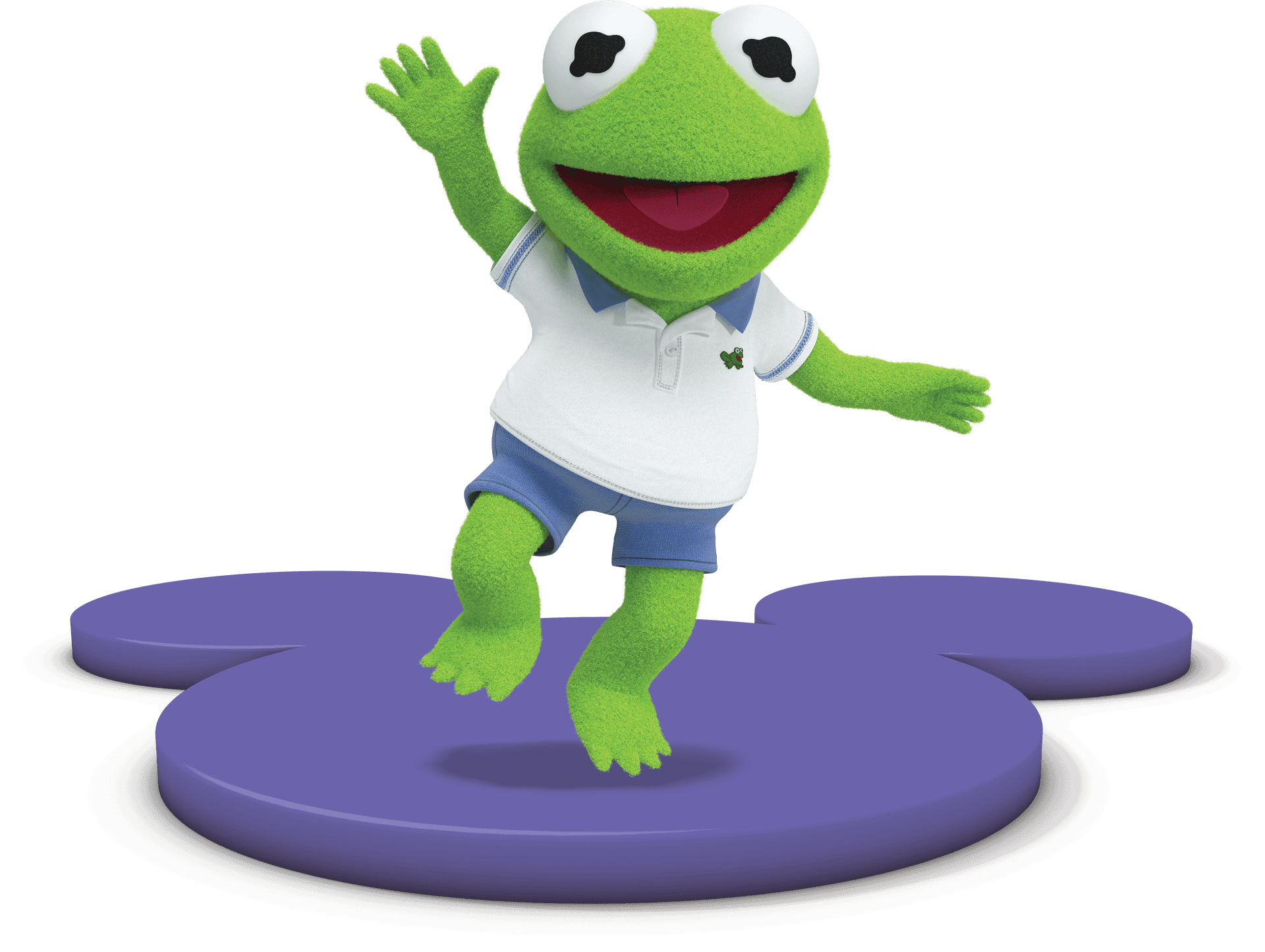 Kermit Waving Happily PNG Image