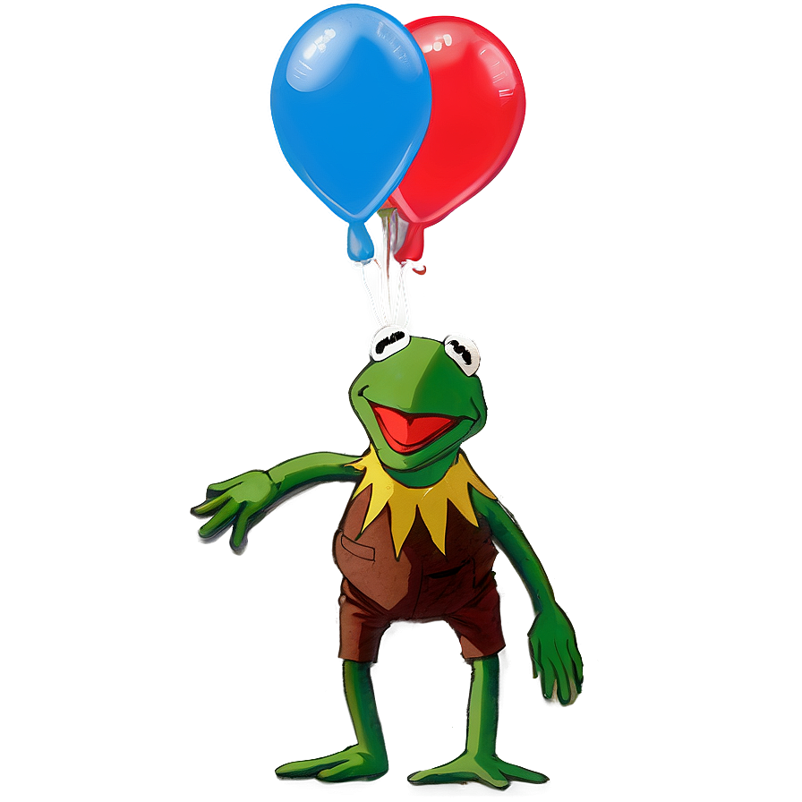 Kermit With Balloons Png 42 PNG Image