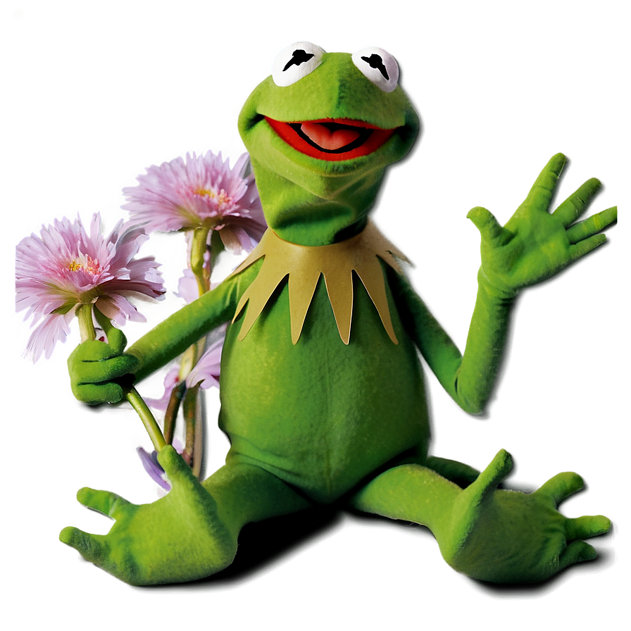 Kermit With Flowers Png 20 PNG Image