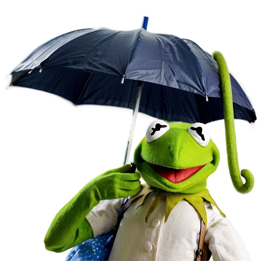 Kermit With Umbrella Png Ajq53 PNG Image