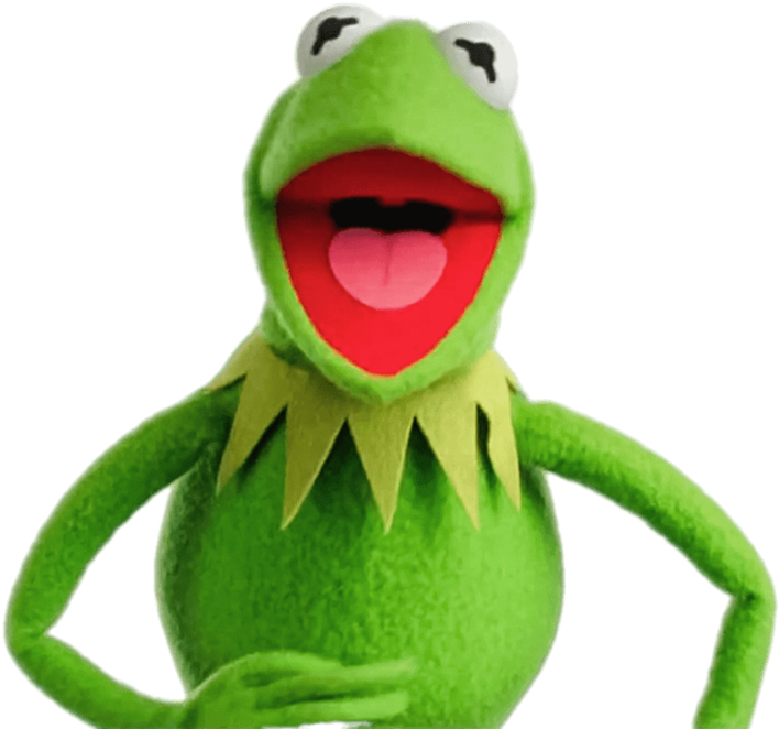 Kermitthe Frog Portrait PNG Image