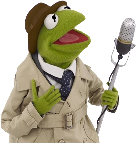 Kermitthe Frog Reporterwith Microphone PNG Image