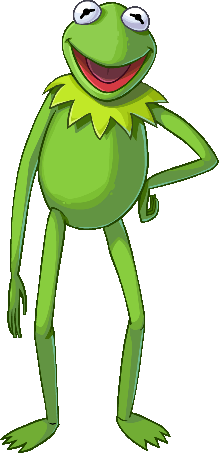 Kermitthe Frog Standing Pose PNG Image