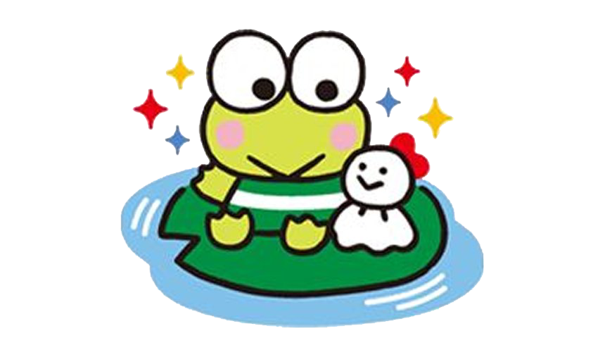 Keroppiand Friend Sparkling Stars PNG Image