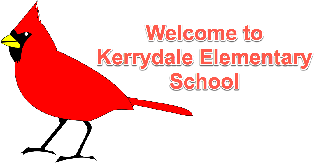 Kerrydale Elementary School Cardinal Welcome Sign PNG Image