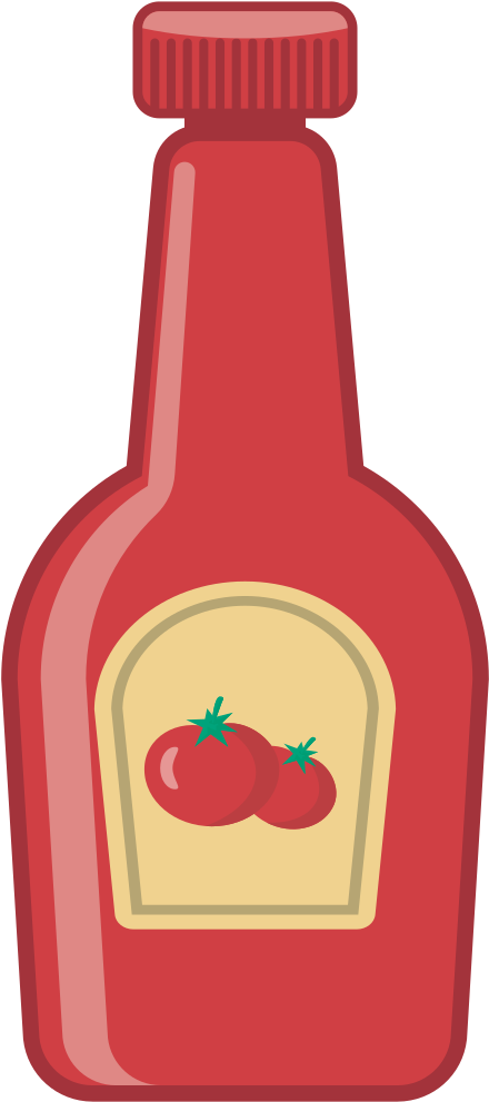 Ketchup Bottle Illustration PNG Image