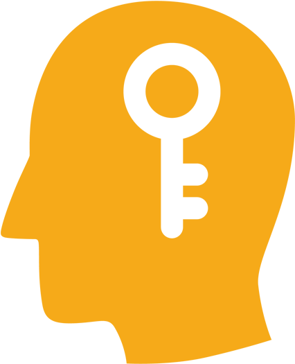 Key Head Silhouette Concept PNG Image