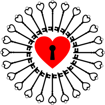 Keyto My Heart Graphic PNG Image