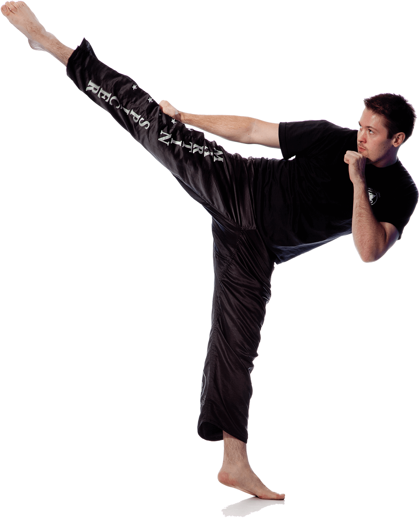 Kickboxer_ Performing_ High_ Kick PNG Image