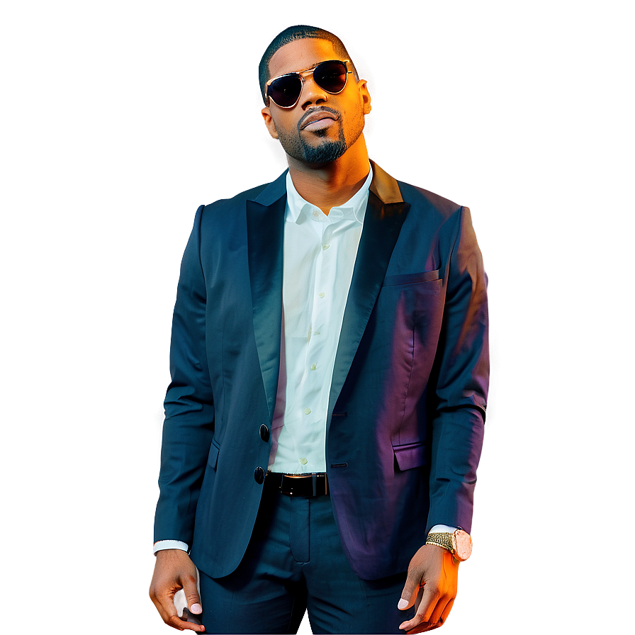 Kid Cudi Creative Portrait Png Sty PNG Image