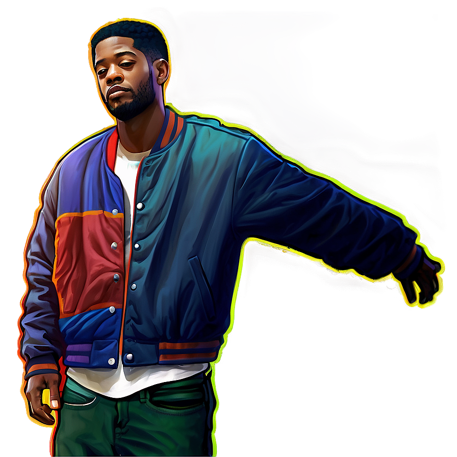 Kid Cudi Retro Style Png Iiw PNG Image