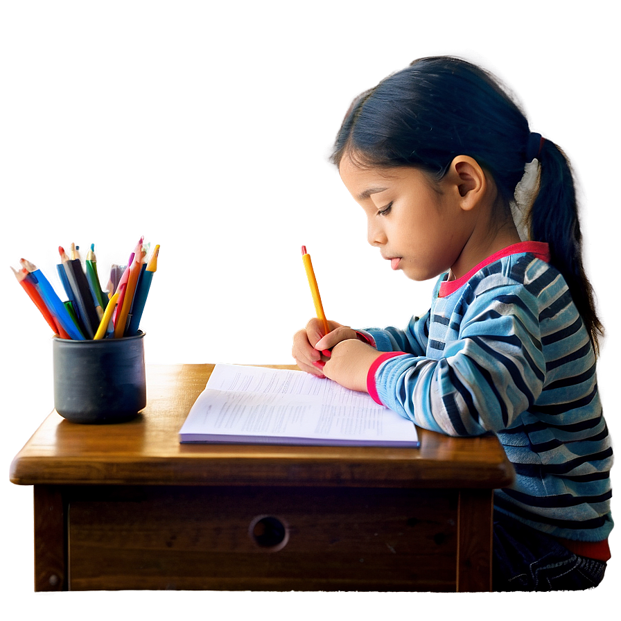 Kid Doing Homework Png 65 PNG Image