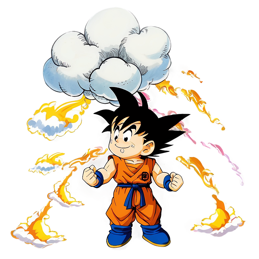 Kid Goku Flying Nimbus Png Wlp85 PNG Image