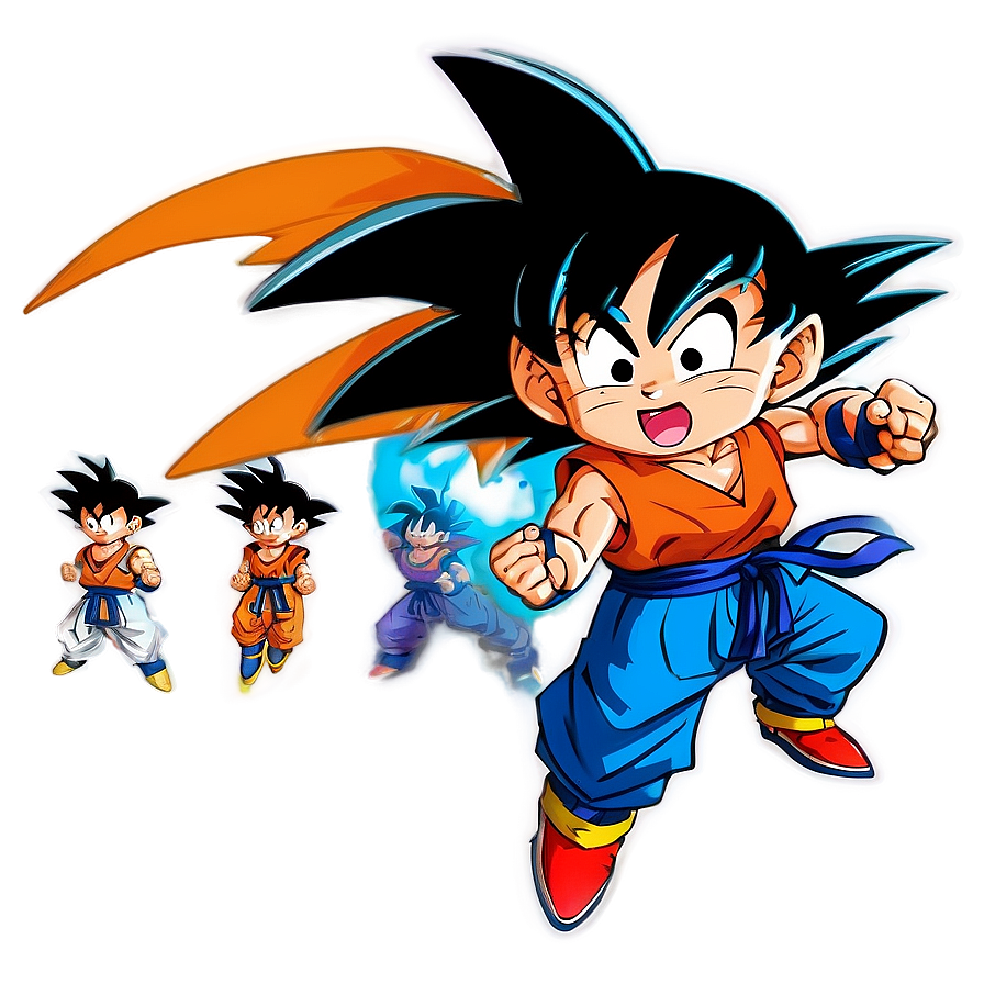 Kid Goku Iconic Scenes Png 06112024 PNG Image