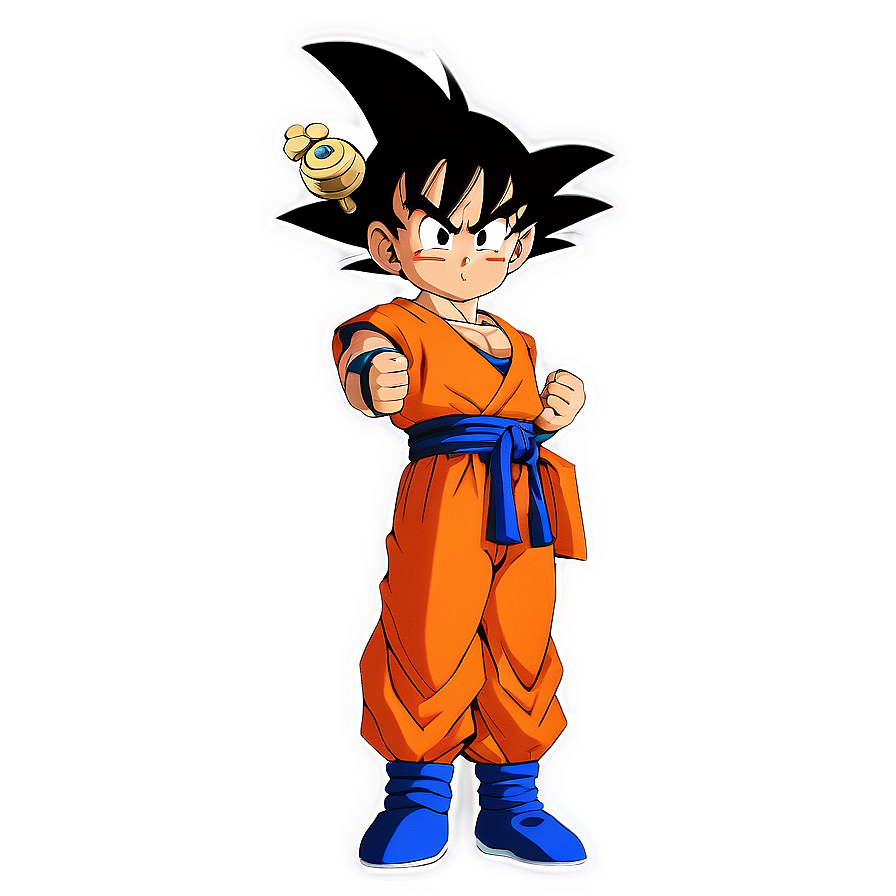 Kid Goku Power Pole Png Jee PNG Image