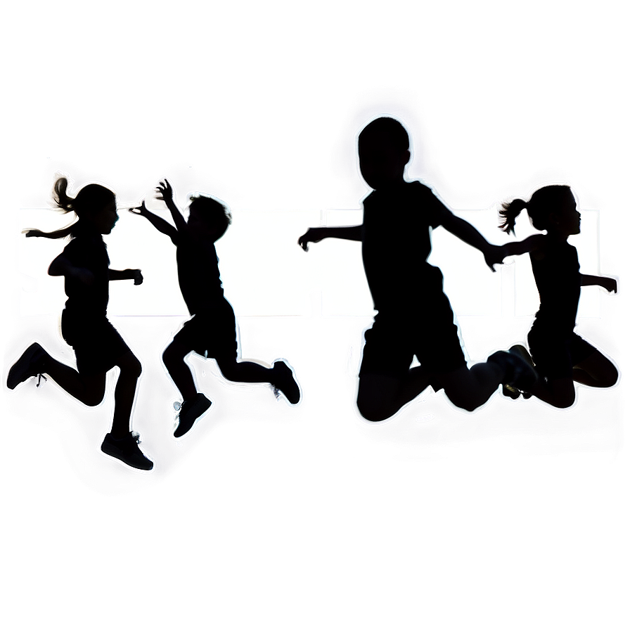 Kid Jumping Silhouette Png Bpi PNG Image