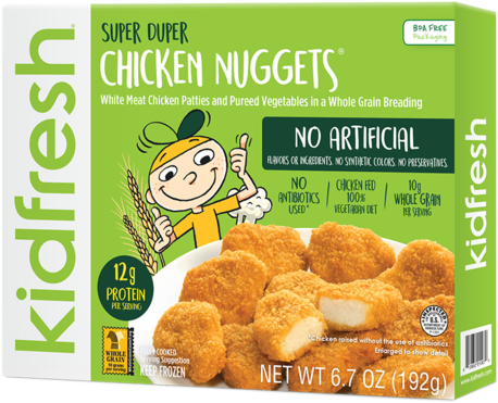 Kidfresh Super Duper Chicken Nuggets Packaging PNG Image