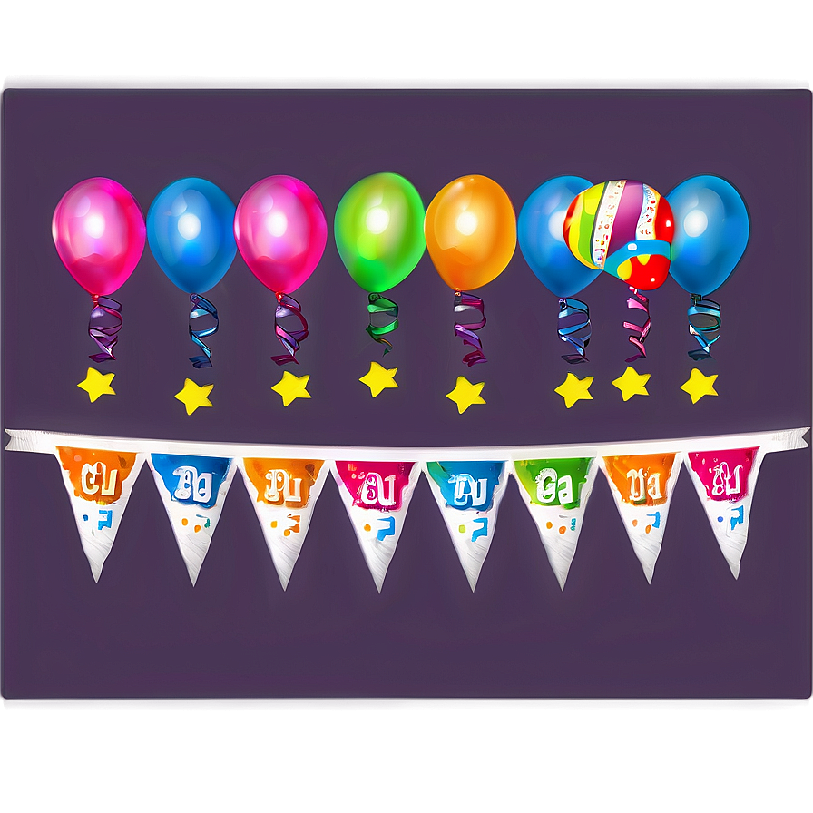 Kids Birthday Party Banner Png 06122024 PNG Image