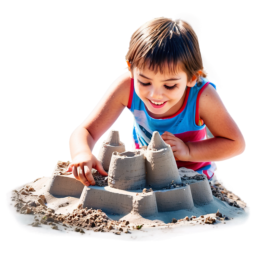 Kids Building Sandcastles Png 05242024 PNG Image