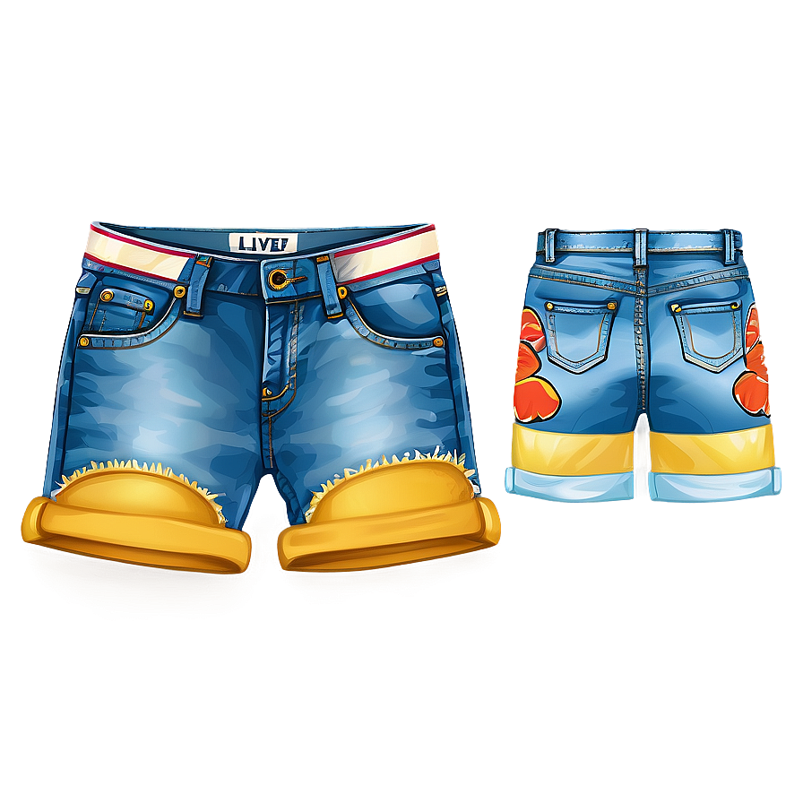 Kids Denim Jorts Png Ukr PNG Image