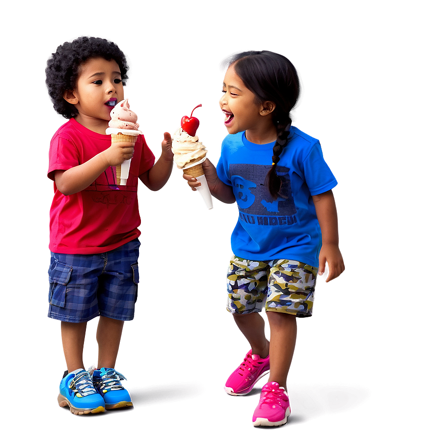 Kids Eating Ice Cream Png 92 PNG Image