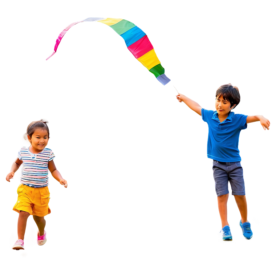 Kids Flying Kites Png 40 PNG Image