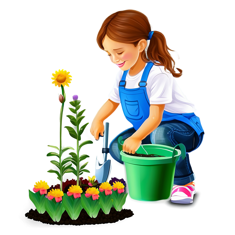 Kids Gardening Png Voj PNG Image