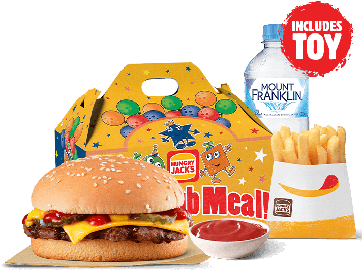 Kids Meal With Toyand Burger PNG Image