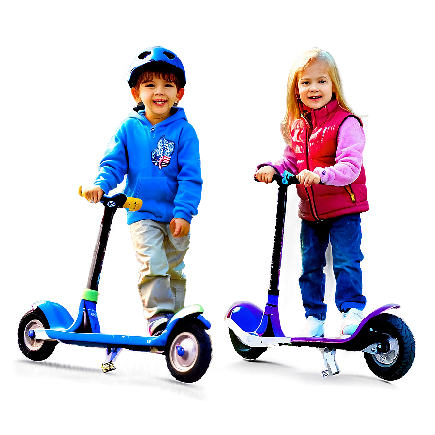 Kids On Scooters Png 05242024 PNG Image