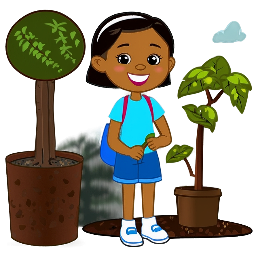 Kids Planting Trees Png 05212024 PNG Image