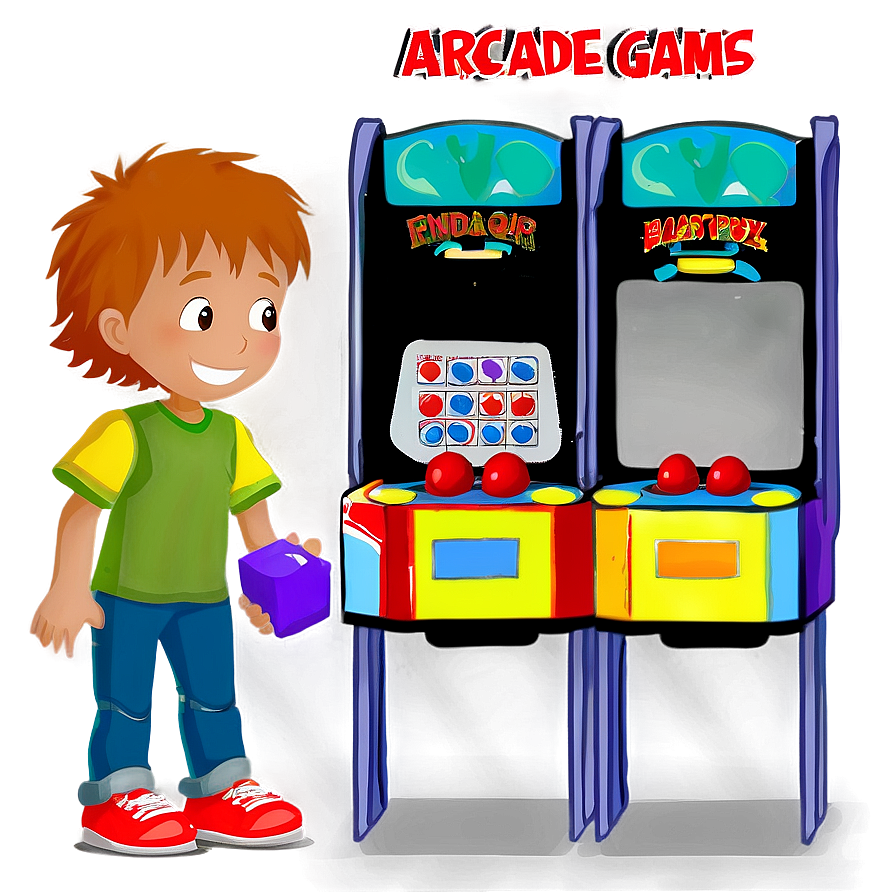 Kids Playing Arcade Games Png Dtt80 PNG Image