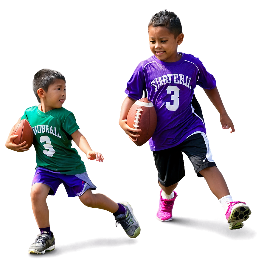 Kids Playing Flag Football Png Hem PNG Image