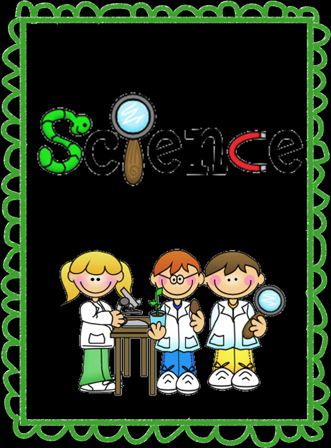 Kids Science Classroom Poster PNG Image