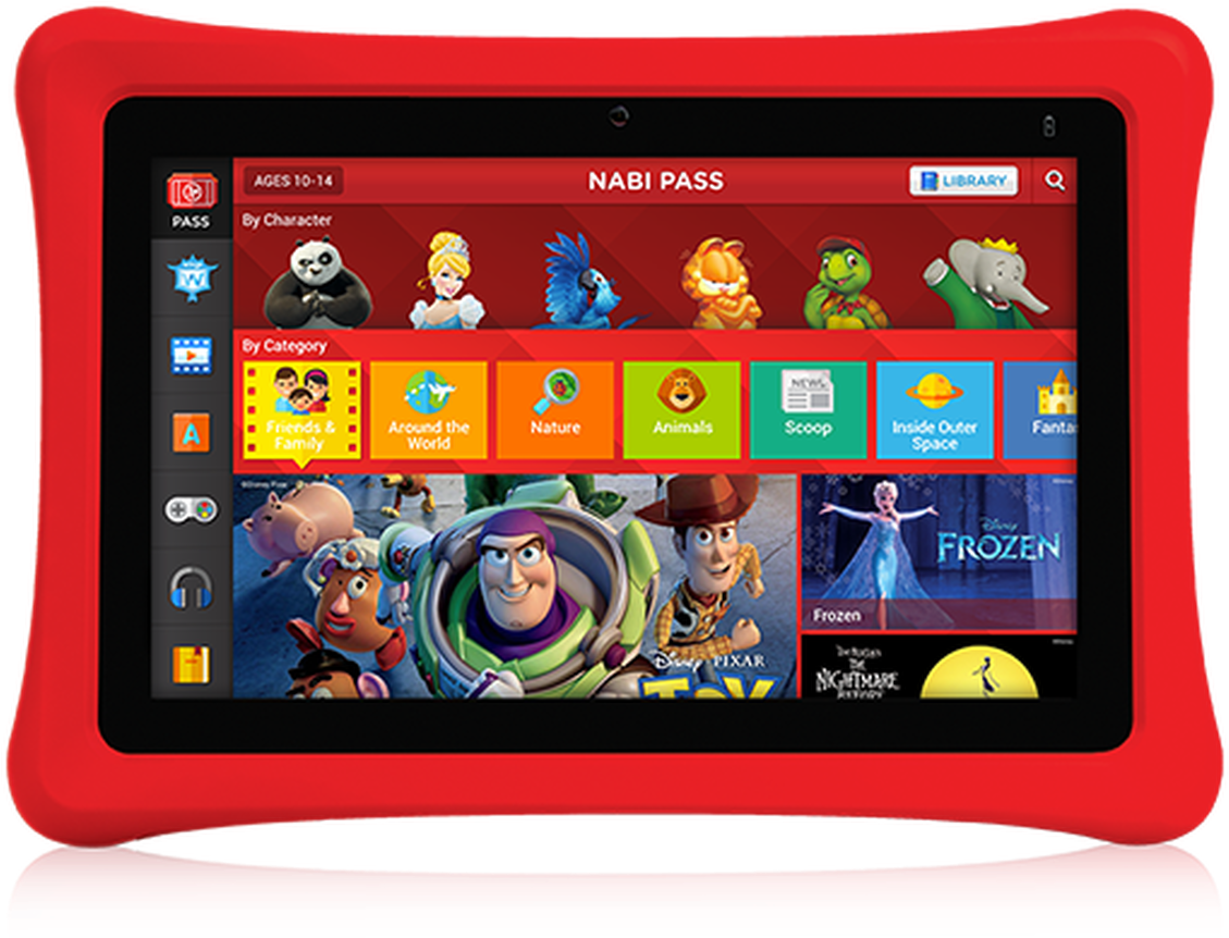 Kids Tablet Red Frame PNG Image